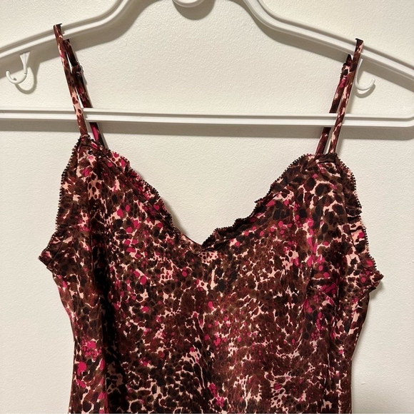 Wilfred Ruffle Camisole size XXS Floral Ptna Brown/E. Fuchsia - Picture 9 of 14